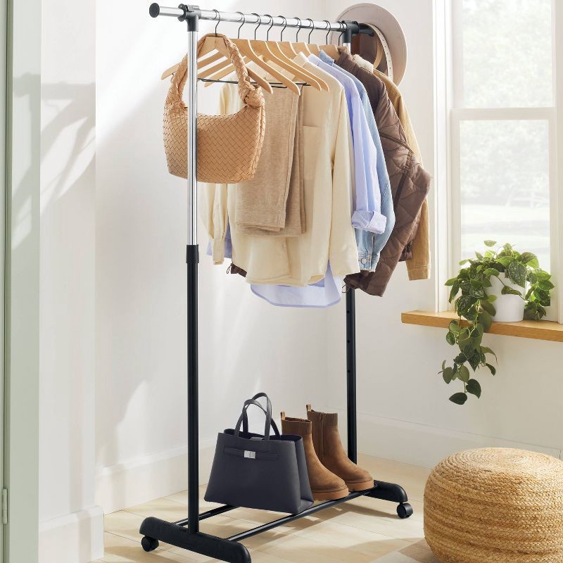 slide 2 of 3, Adjustable Single Rod Garment Rack - Brightroom™, 1 ct