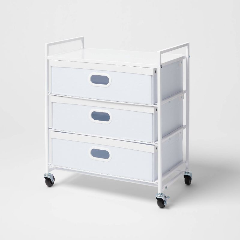 slide 1 of 3, 3 Drawer Cart on Wheels - Brightroom™, 1 ct