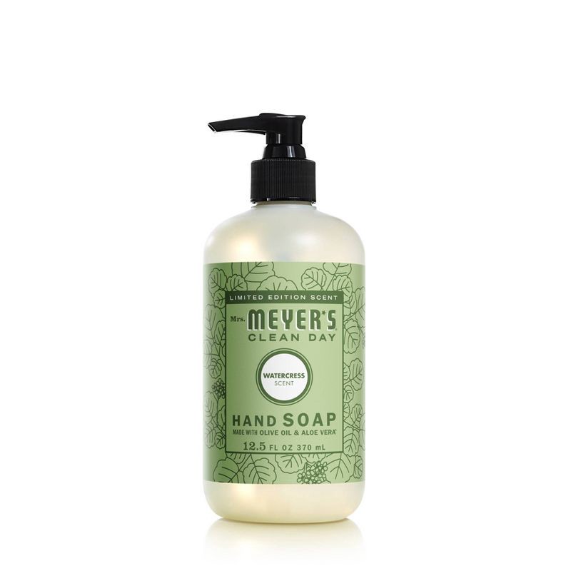 slide 1 of 6, Mrs. Meyer's Clean Day Liquid Hand Soap - Watercress - 12.5 fl oz, 12.5 fl oz