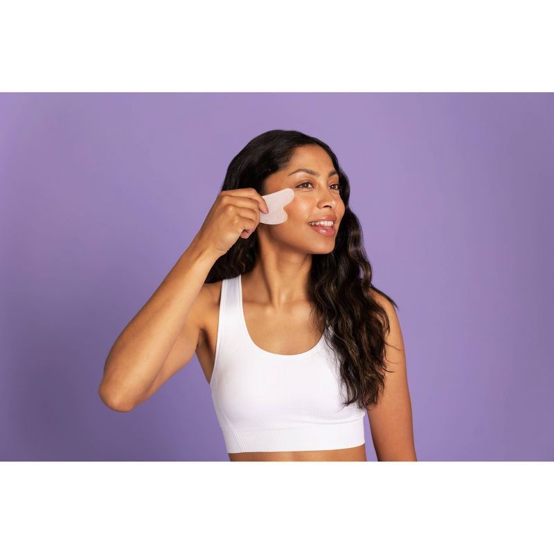 slide 4 of 6, Plum Beauty White Jade Gua Sha Stone, 1 ct