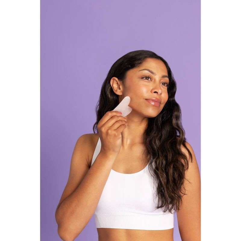slide 5 of 6, Plum Beauty White Jade Gua Sha Stone, 1 ct