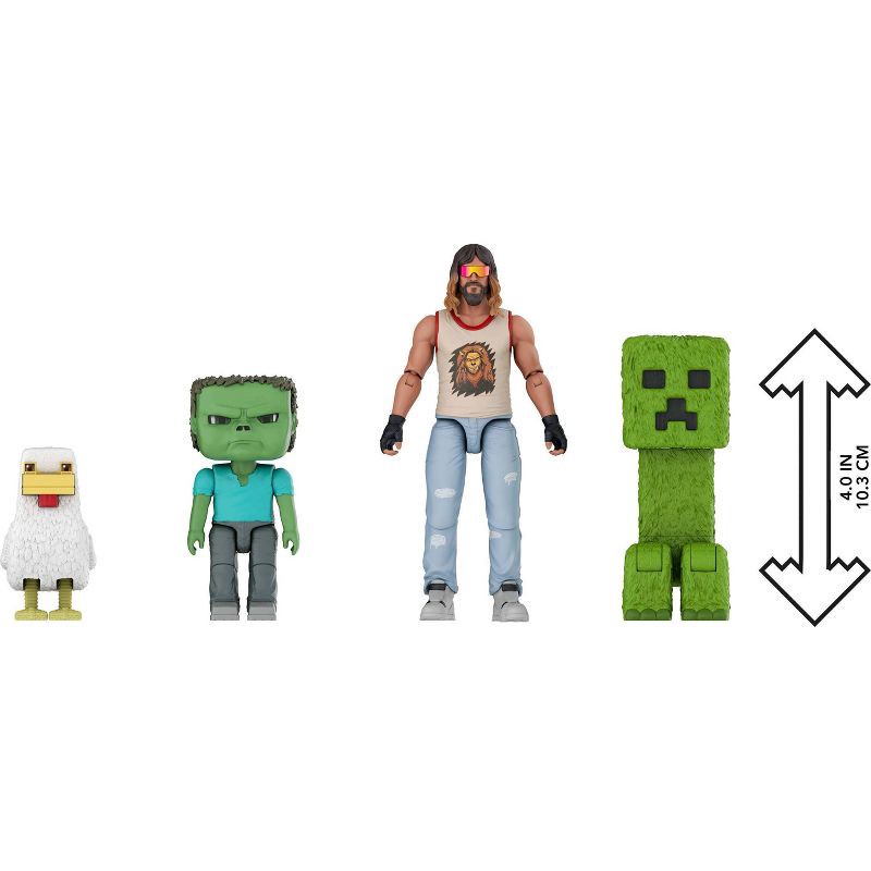 slide 3 of 6, Minecraft Woodland Mansion Throwdown Toy Action Figure Multipack Inspired by the Movie, 1 ct