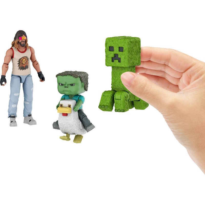 slide 4 of 6, Minecraft Woodland Mansion Throwdown Toy Action Figure Multipack Inspired by the Movie, 1 ct