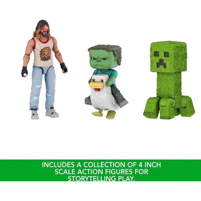 slide 5 of 6, Minecraft Woodland Mansion Throwdown Toy Action Figure Multipack Inspired by the Movie, 1 ct