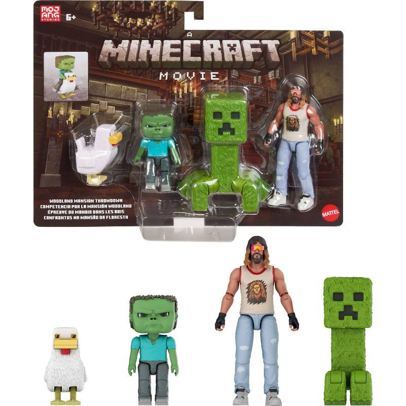 slide 1 of 6, Minecraft Woodland Mansion Throwdown Toy Action Figure Multipack Inspired by the Movie, 1 ct