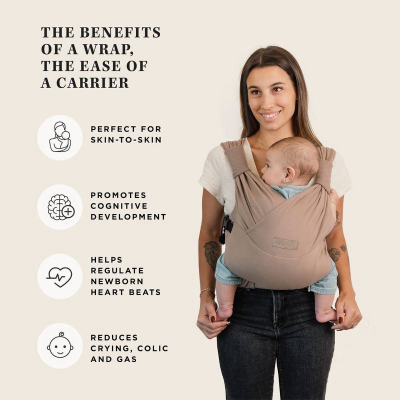 slide 7 of 8, Moby Duet Baby Carrier - Sparrow, 1 ct