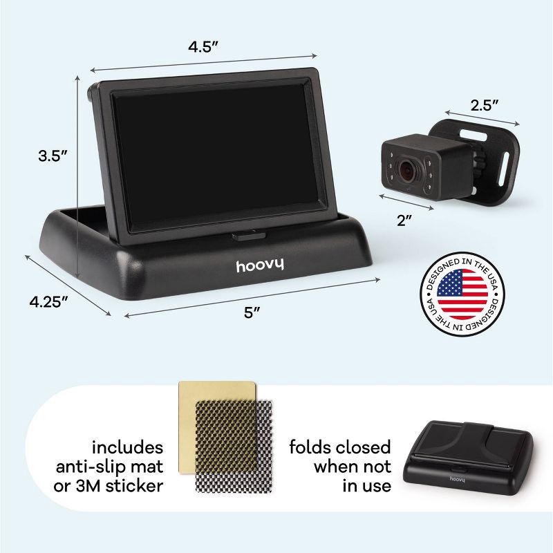 slide 7 of 8, Hoovy Easy To Install Baby Car Camera Monitor with HD Real Time Video, 1 ct