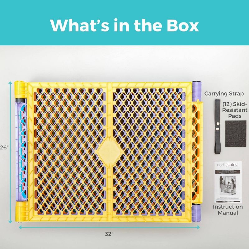 slide 12 of 12, Toddleroo by North States Superyard Colorplay 6 Panel Freestanding Baby Playard - Bright, 1 ct