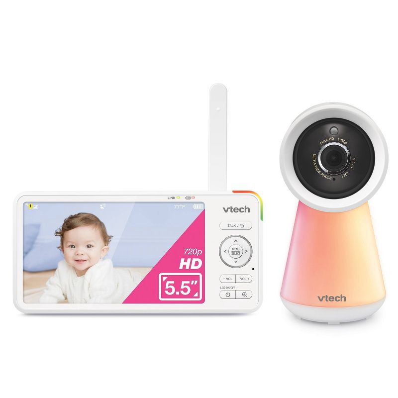 slide 2 of 15, V-Tech VTech 5.5" HD Smart Fixed Position Video Baby Monitor, 1 ct