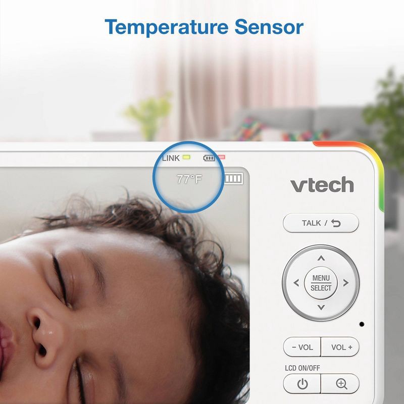 slide 14 of 15, V-Tech VTech 5.5" HD Smart Fixed Position Video Baby Monitor, 1 ct
