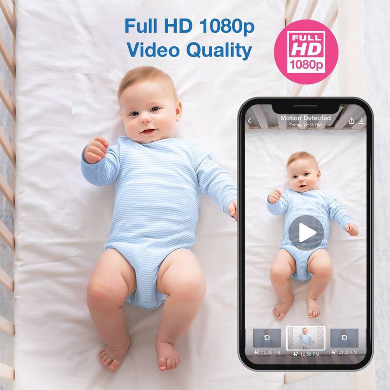 slide 4 of 15, V-Tech VTech 5.5" HD Smart Fixed Position Video Baby Monitor, 1 ct