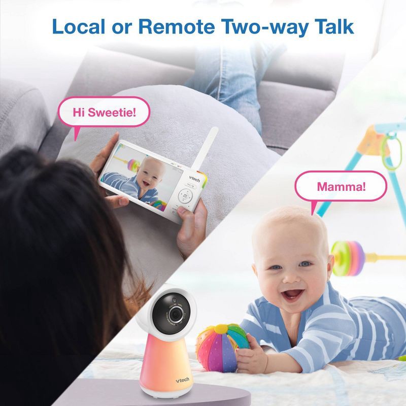 slide 9 of 15, V-Tech VTech 5.5" HD Smart Fixed Position Video Baby Monitor, 1 ct
