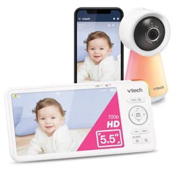 V-Tech VTech 5.5" HD Smart Fixed Position Video Baby Monitor