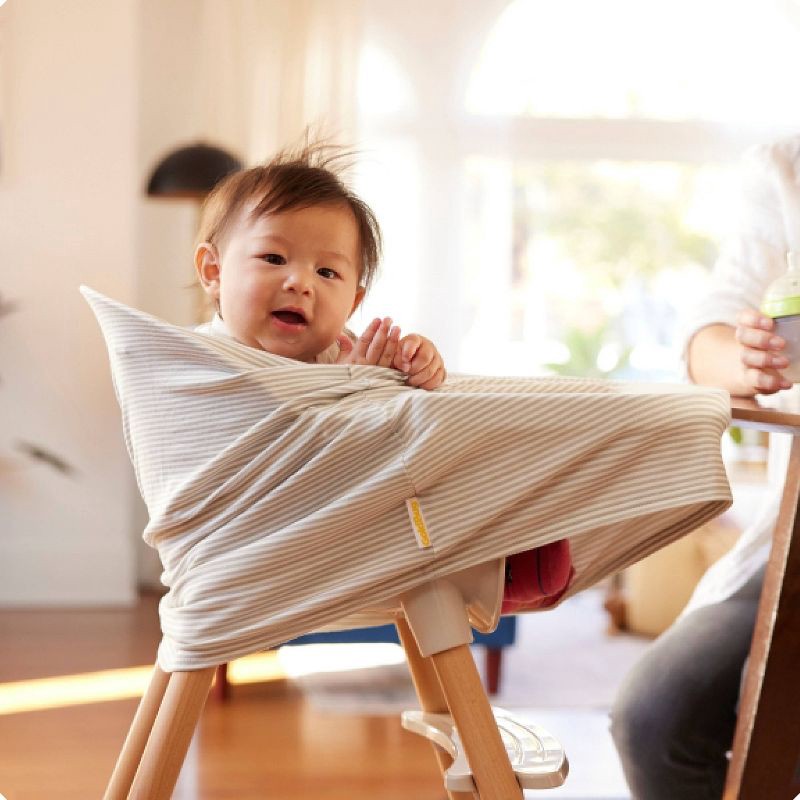 slide 4 of 6, GoldBug 5-in-1 Car Seat and Nursing Cover - Multi Use Cover for Baby - Gray Stripe, 1 ct