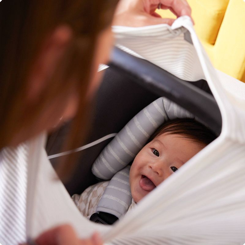 slide 5 of 6, GoldBug 5-in-1 Car Seat and Nursing Cover - Multi Use Cover for Baby - Gray Stripe, 1 ct