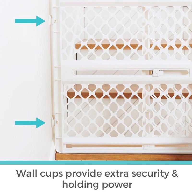 slide 5 of 8, Toddleroo by North States 2-in-1 Supergate Secure Plastic Gate - White, 1 ct