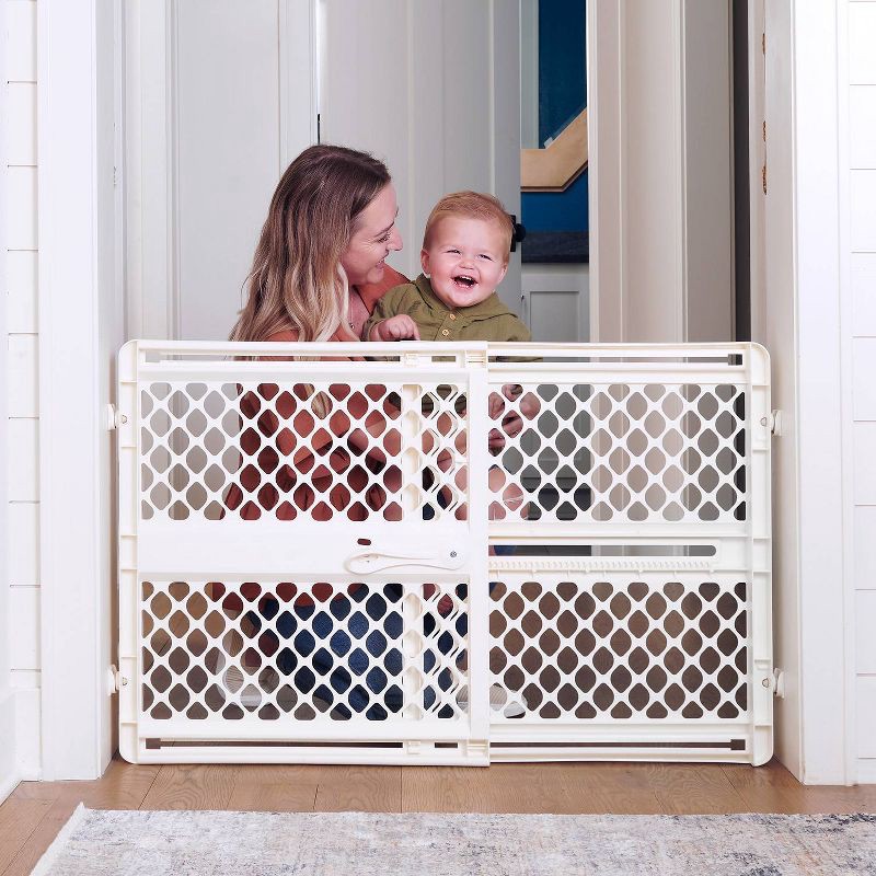 slide 7 of 8, Toddleroo by North States 2-in-1 Supergate Secure Plastic Gate - White, 1 ct