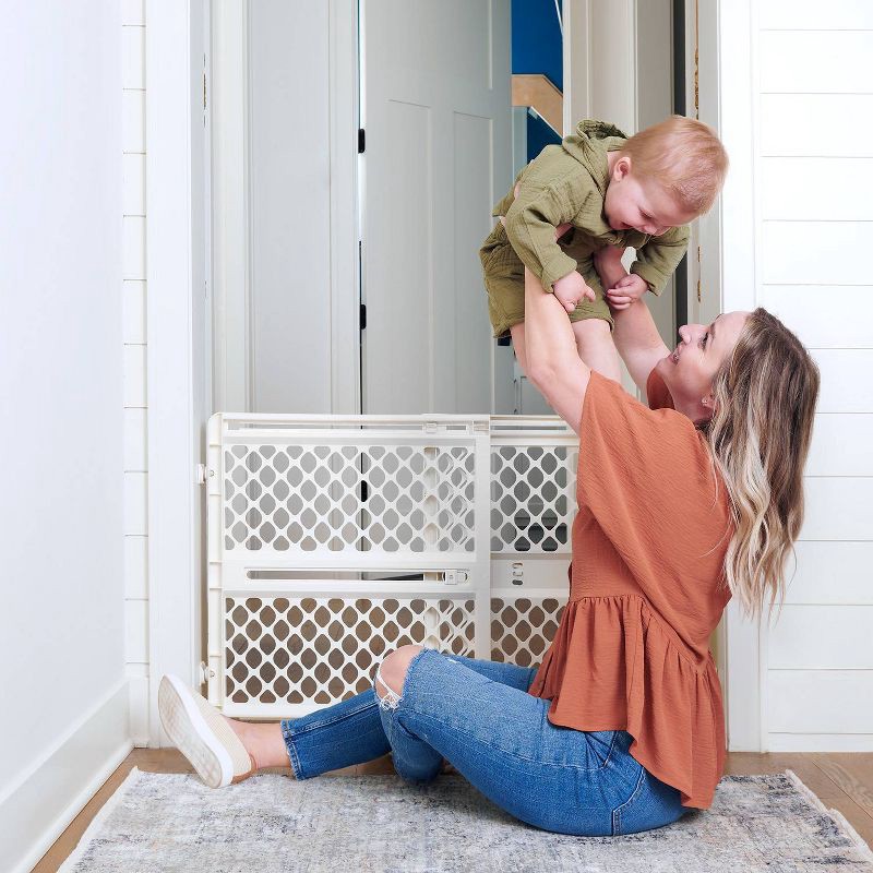 slide 8 of 8, Toddleroo by North States 2-in-1 Supergate Secure Plastic Gate - White, 1 ct