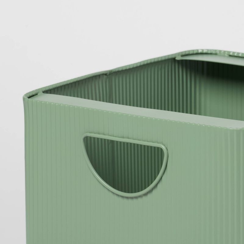slide 3 of 3, Metal Bin Small Open Front Green - Brightroom™, 1 ct