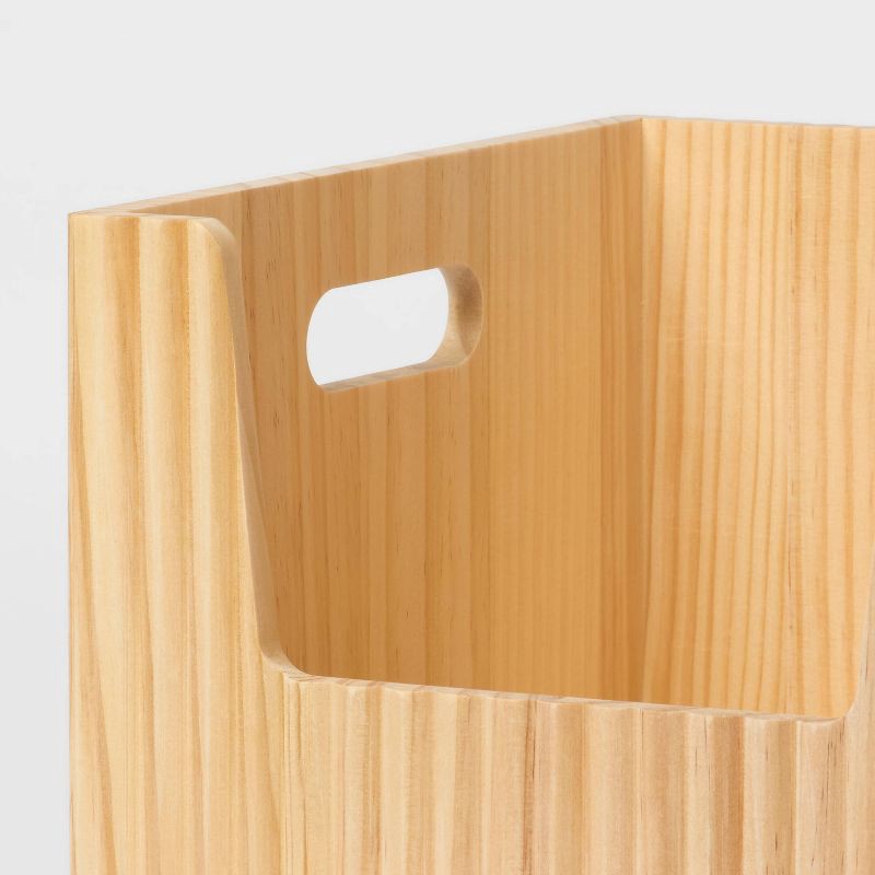 slide 3 of 3, Small Wood Bin Open Front Natural - Brightroom™, 1 ct