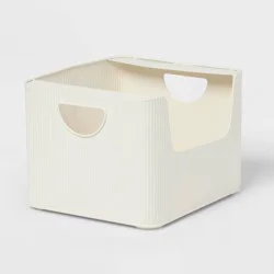 Metal Bin Small Open Front Ivory - Brightroom™