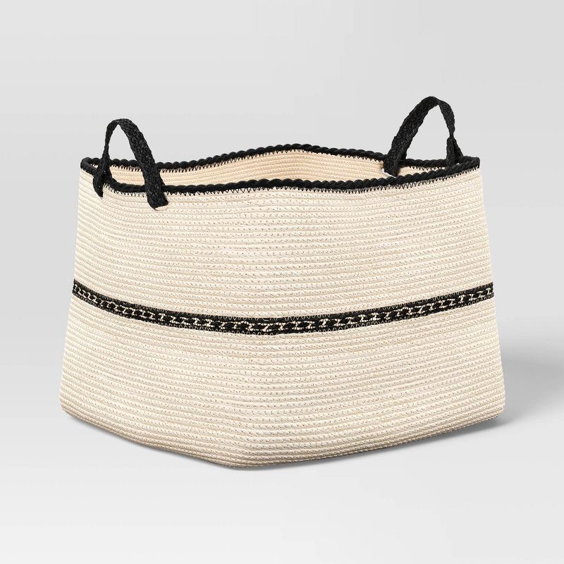 slide 1 of 3, Rectangle Braided Sewing Basket - Threshold™, 1 ct