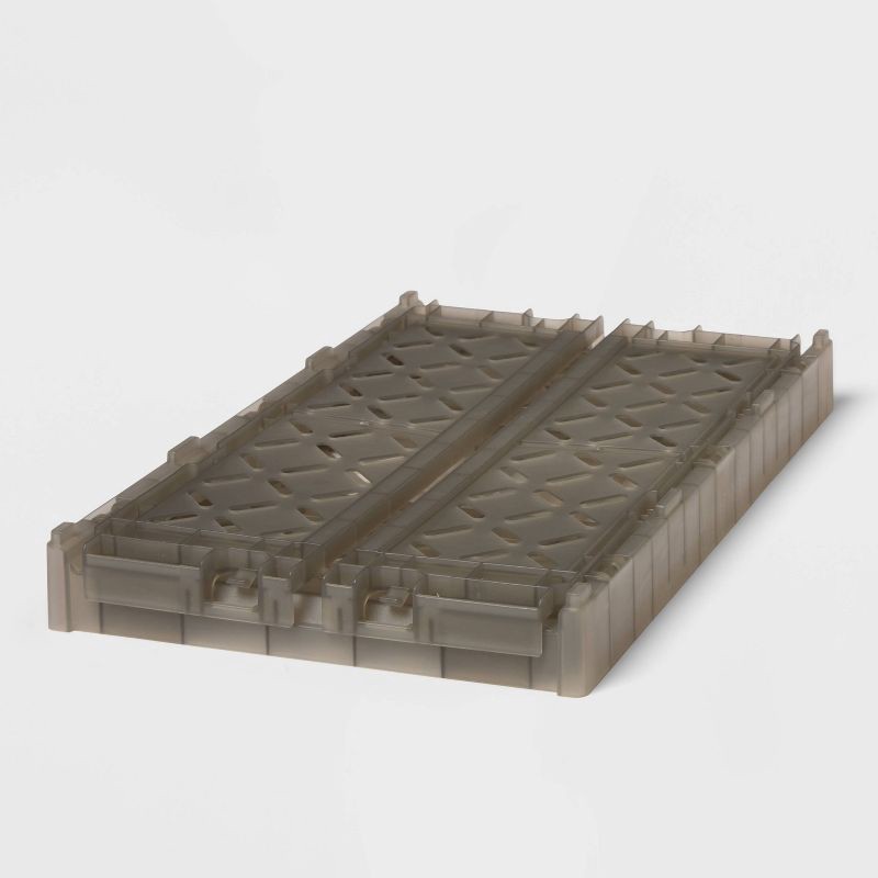 slide 3 of 3, Small Foldable Crate Gray - Brightroom™, 1 ct