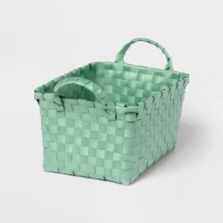 Woven Plastic Basket Small Green - Brightroom™
