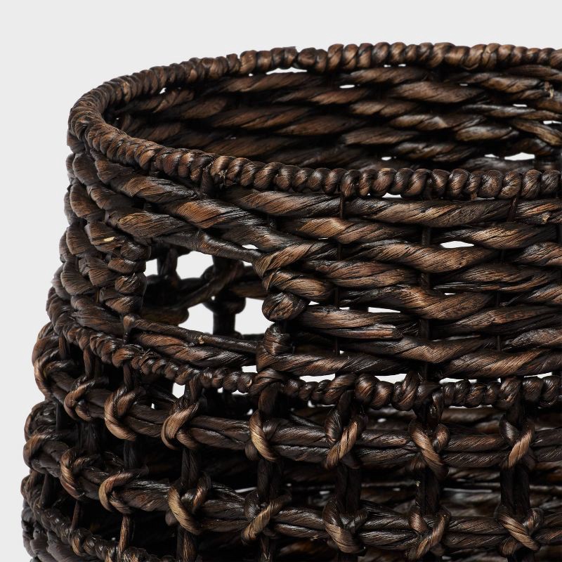 slide 3 of 3, LRG Floor Chocolate Basket with Lid - Threshold™, 1 ct