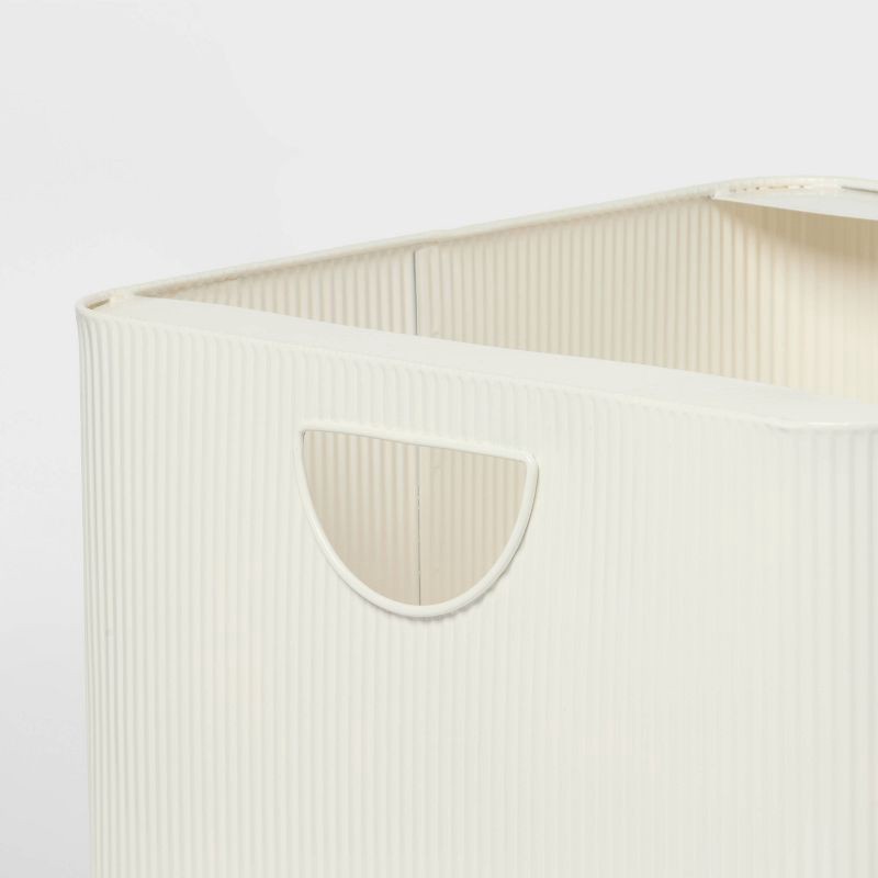 slide 3 of 3, Metal Bin Large Open Front Ivory - Brightroom™, 1 ct