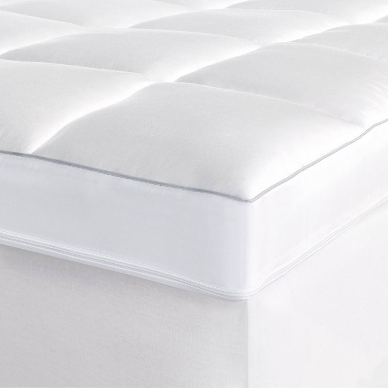 slide 2 of 4, Twin XL Premium Cooling 4" Dual Layer Memory Foam Mattress Topper - Casaluna™, 1 ct