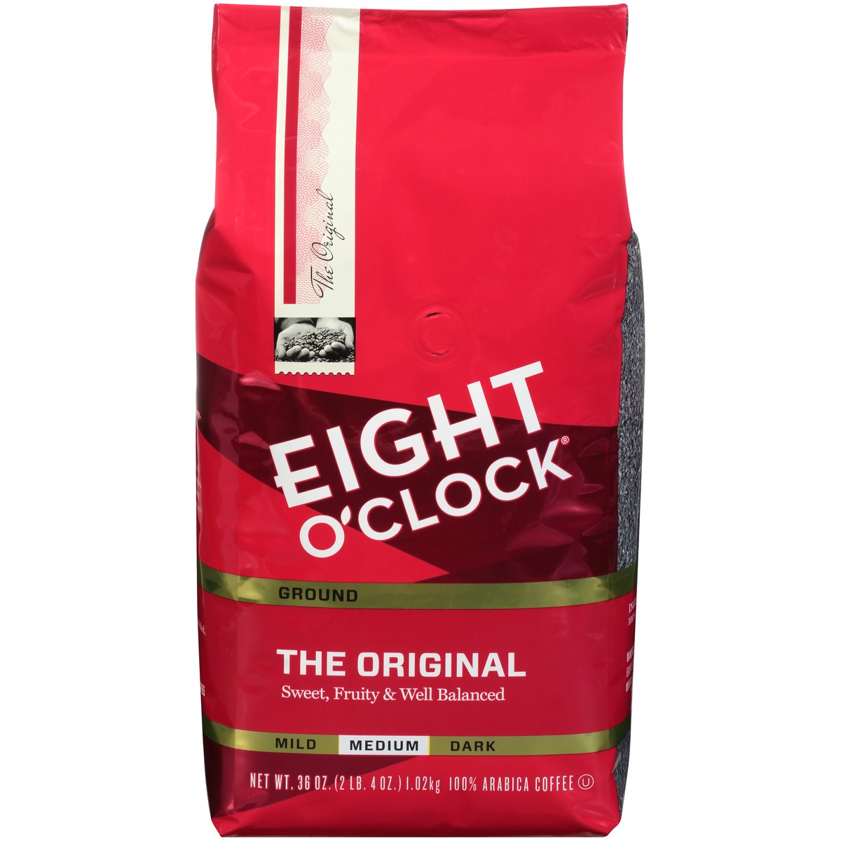 slide 1 of 4, Eight O'Clock Coffee Original Medium Roast Ground Coffee, 36 oz