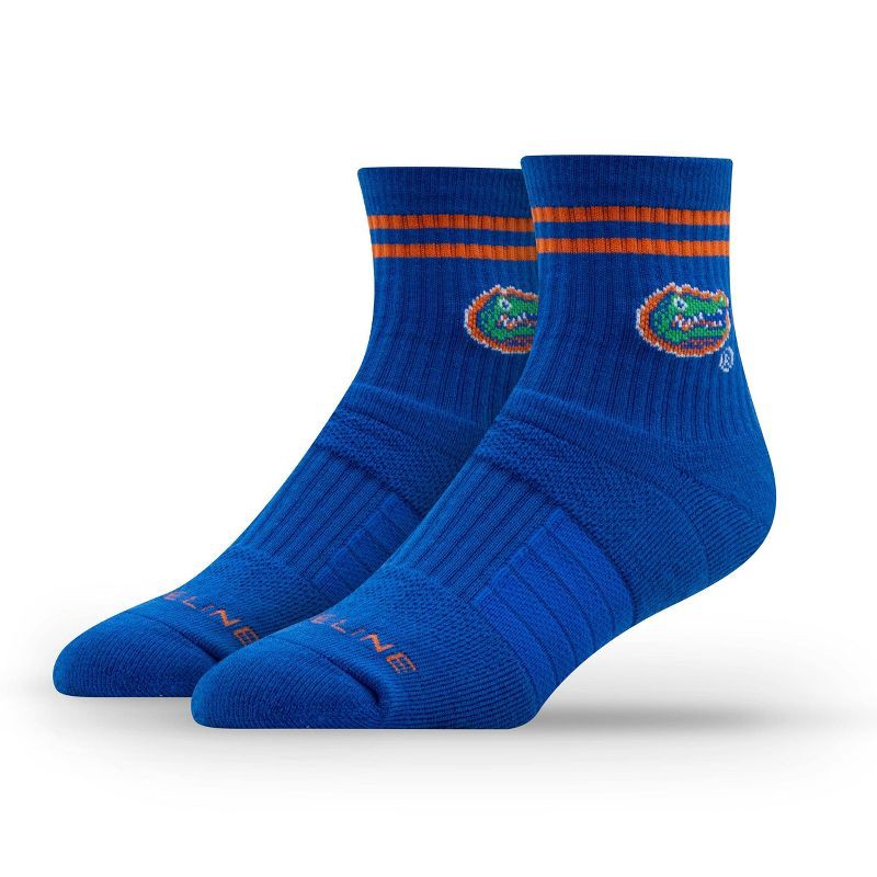 slide 2 of 3, NCAA Florida Gators 2pk Socks: Crew Height, Cushioned Heel & Toe, Midweight Fabric, 2 ct