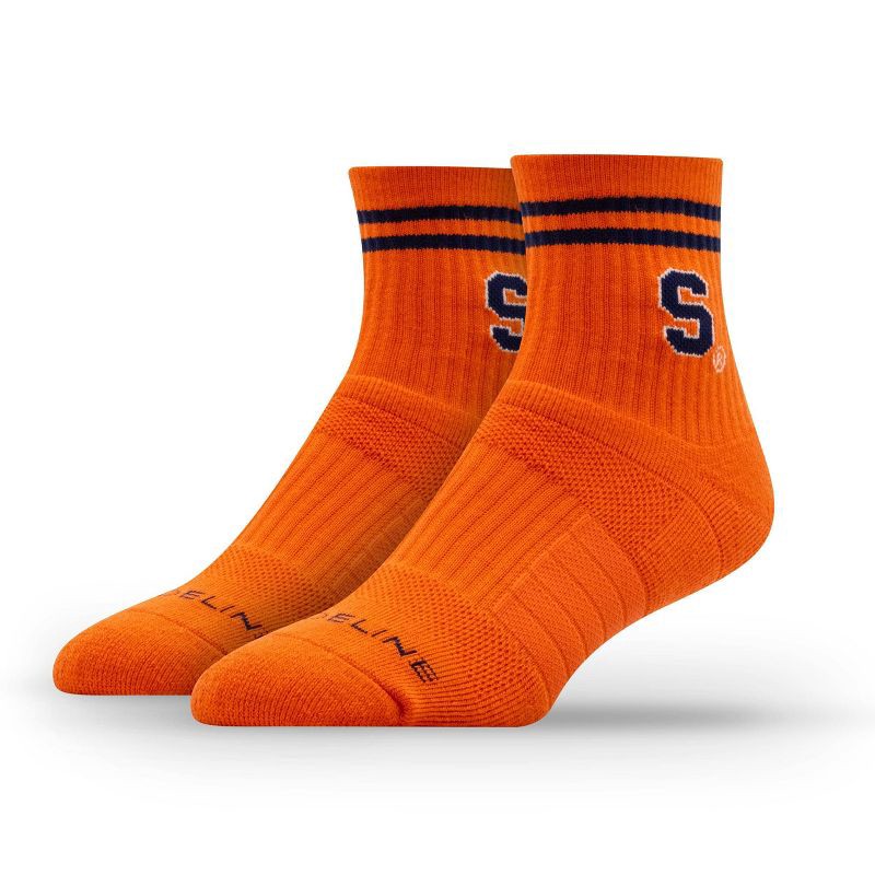 slide 2 of 3, NCAA Syracuse Orange 2pk Socks: Crew Height, Cushioned Heel & Toe, 2 ct