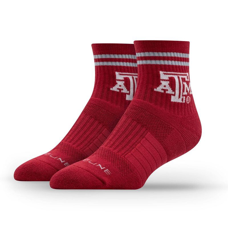 slide 2 of 3, NCAA Texas A&M Aggies 2pk Socks: Crew Height, Cushioned Heel and Toe, Adult Size, 2 ct