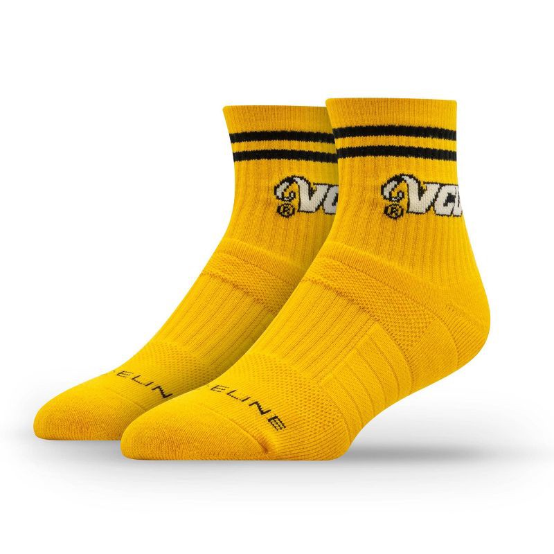 slide 2 of 3, NCAA VCU Rams 2pk Socks: Crew Height, Cushioned Heel & Toe, Midweight Fabric, 2 ct