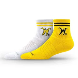 NCAA Wichita State Shockers 2pk Socks: Crew Height, Cushioned Heel & Toe