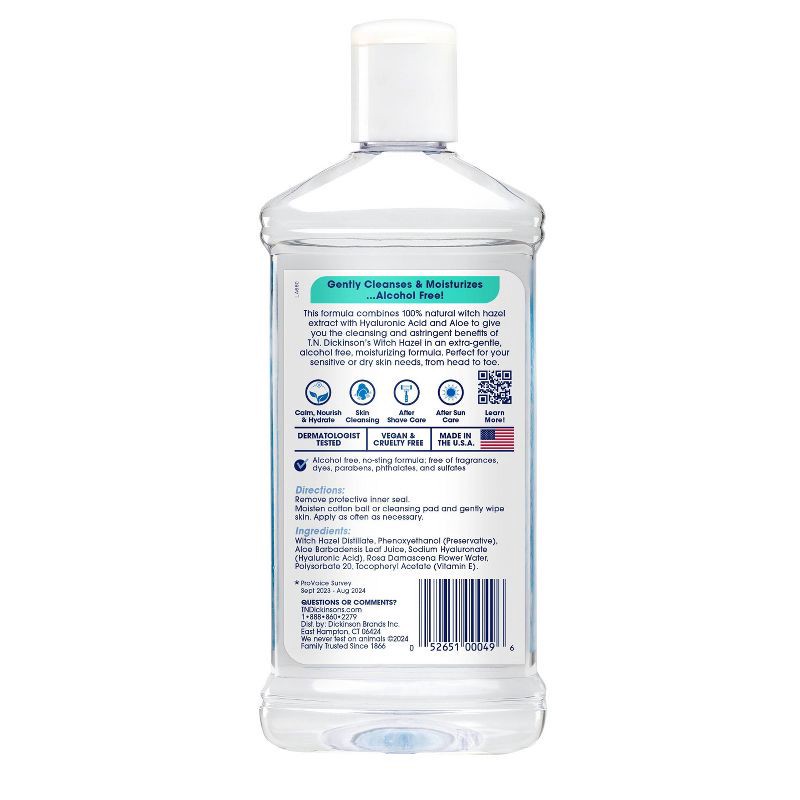 slide 3 of 11, T.N. Dickinson's Witch Hazel Alcohol-Free Moisturizing Astringent Liquid - 16 fl oz, 16 fl oz