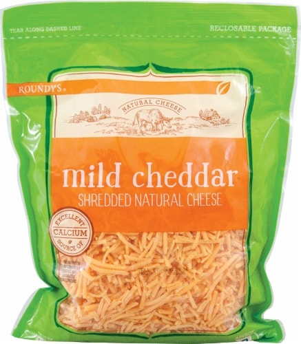 slide 1 of 1, Roundy's Roundys Shredded Cheddar Cheese Family Pack, 2 lb