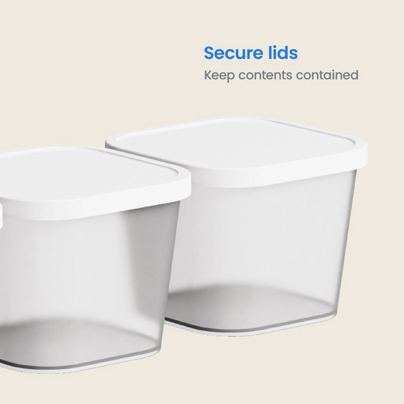 slide 4 of 7, 3pk Click in Place 30oz Insert Storage Containers White and Clear - Brightroom™, 3 ct, 30 oz