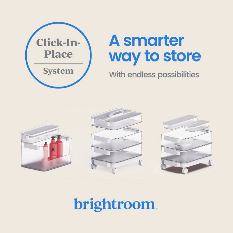 slide 6 of 7, 3pk Click in Place 30oz Insert Storage Containers White and Clear - Brightroom™, 3 ct, 30 oz