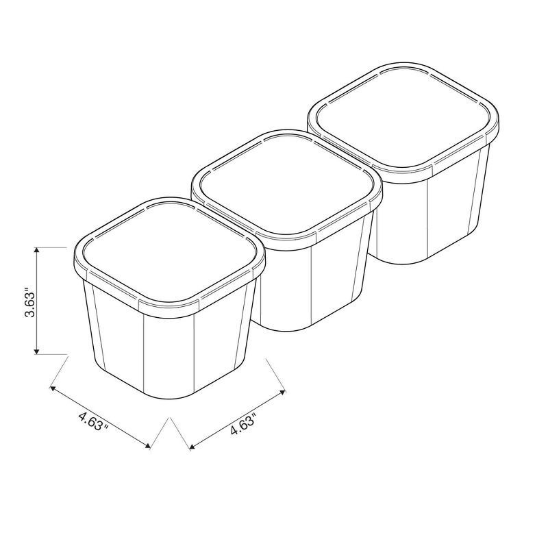 slide 7 of 7, 3pk Click in Place 30oz Insert Storage Containers White and Clear - Brightroom™, 3 ct, 30 oz