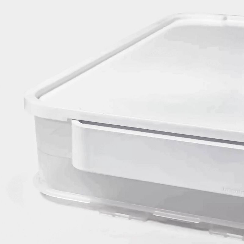 slide 4 of 9, Click in Place Large Lid for Plastic Storage Bins for Home and Office Organization White - Brightroom™, 1 ct