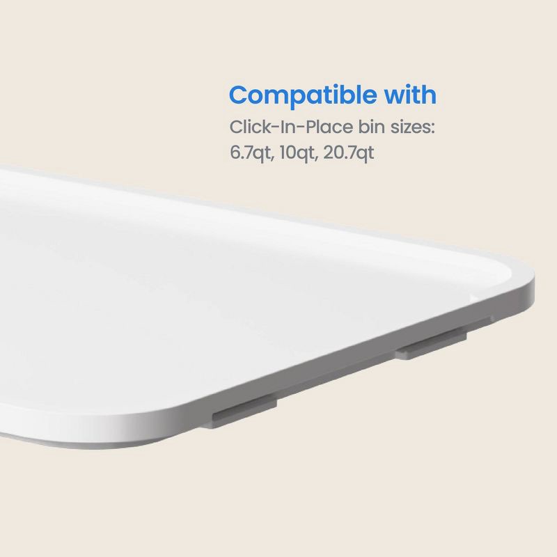 slide 5 of 9, Click in Place Large Lid for Plastic Storage Bins for Home and Office Organization White - Brightroom™, 1 ct