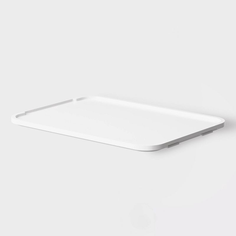 slide 9 of 9, Click in Place Large Lid for Plastic Storage Bins for Home and Office Organization White - Brightroom™, 1 ct