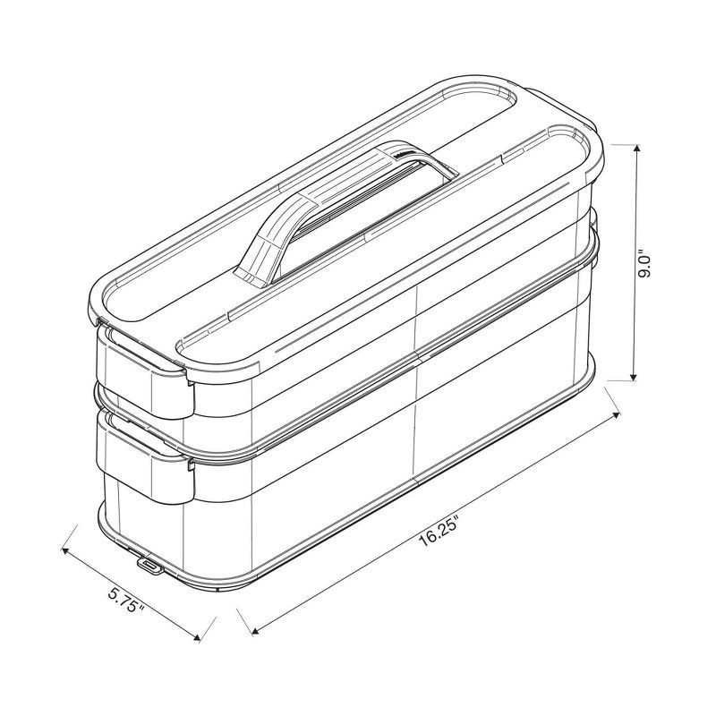 slide 12 of 12, 6pc Click in Place Slim Toolbox Kit Plastic Storage Home and Office Organization - Brightroom™​, 6 ct