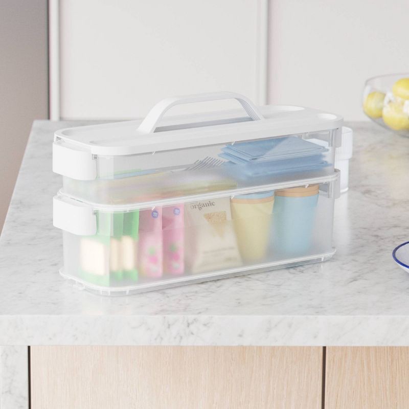 slide 9 of 12, 6pc Click in Place Slim Toolbox Kit Plastic Storage Home and Office Organization - Brightroom™​, 6 ct
