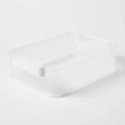 Click in Place 10qt Clear Plastic Storage Bin with White Latch for Home and Office Organization - Brightroom™​