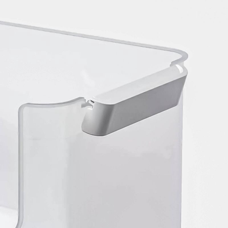 slide 4 of 10, Click in Place 20.7qt Clear Open Front Plastic Storage Bin for Home and Office Organization White Latch - Brightroom™, 20.7 qt