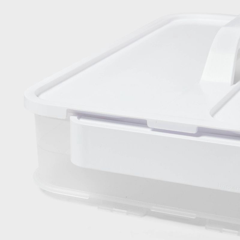 slide 3 of 10, Click in Place Large Lid with Handle for Plastic Storage Bins for Home and Office Organization White - Brightroom™, 1 ct